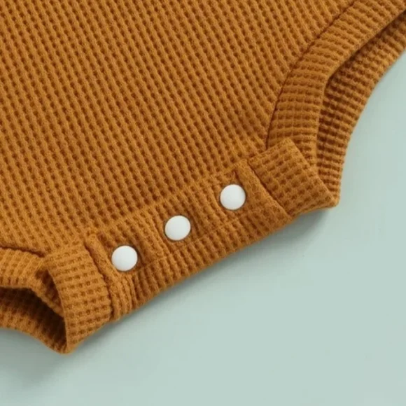 Baby Girl Seashell Bodysuit High Waist Waffle Knit Short 2Pc Kid Summer Set 3-6M - Picture 5 of 7